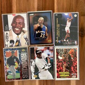 RARE -Michael Jordan Baseball / Basketball Cards - Very Good Condition